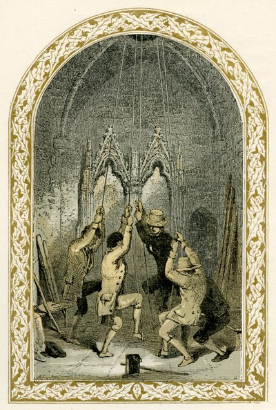鐘を鳴らす人たち - イラスト：Birket Foster 作： Myles Birket Foster