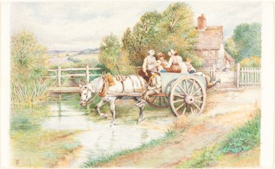 カートの中の子供たち 作： Myles Birket Foster