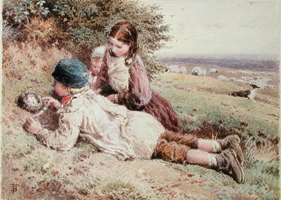 鳥の卵の採取 作： Myles Birket Foster