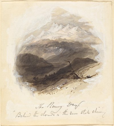 ロングフェローの「雨の日」の挿絵 作： Myles Birket Foster