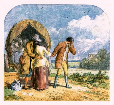 「人けのない村」のイラスト 作： Myles Birket Foster