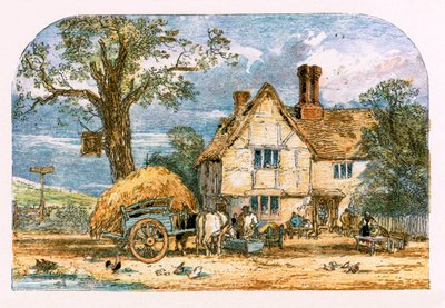 「人けのない村」のイラスト 作： Myles Birket Foster