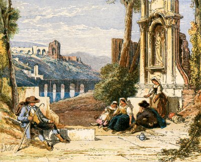 「旅人」のイラスト 作： Myles Birket Foster