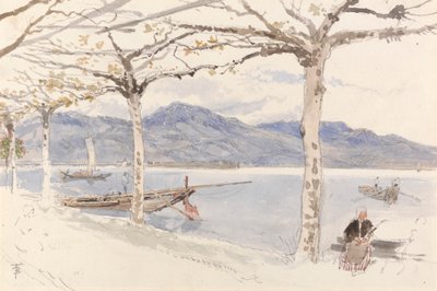 マッジョーレ湖、イタリア 作： Myles Birket Foster