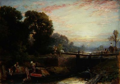 夕暮れのロック 作： Myles Birket Foster