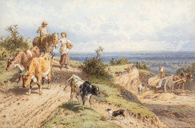 帰郷（水彩） 作： Myles Birket Foster