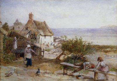 ランズウィックベイ、ヨークシャー、 作： Myles Birket Foster