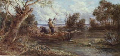 うなぎ漁の仕掛け 作： Myles Birket Foster