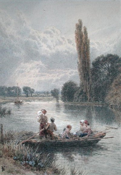 フェリー」（水彩・ボディカラー・紙 作： Myles Birket Foster