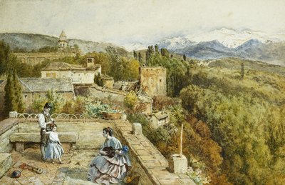 アルハンブラからのシエラネバダ、 作： Myles Birket Foster