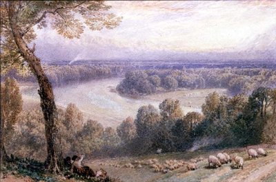 リッチモンド・ヒルからのテムズ川 作： Myles Birket Foster