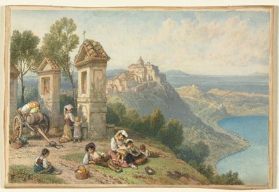 カステルガンドルフォの眺め、c。 1870年代。 作： Myles Birket Foster