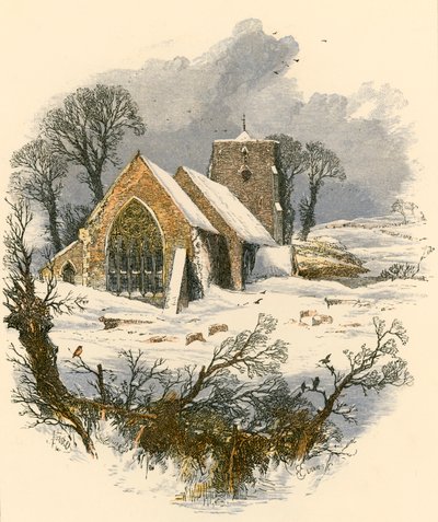 冬の安息日ウォーキング 作： Myles Birket Foster