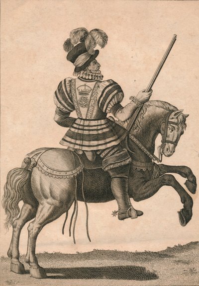 エリザベス女王の進歩に出席した衛兵のヨーマン、c1800。 作： N. C. Goodnight