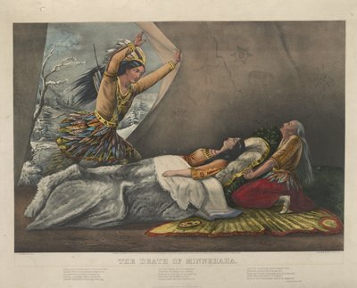1867年のミネハハの死 作： Nathaniel Currier