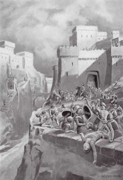 メガラの反乱、紀元前447年（リトグラフ） 作： N. Prescott Davies