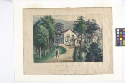 Chappaqua Farm, West Chester County, Nova York (litografia colorida à mão) 作： N. and Ives J.M. (1824 95) Currier