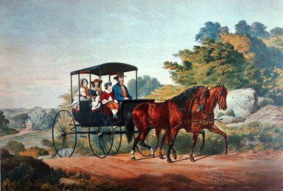 Life in the Country:モーニングライド 作： Currier and Ives