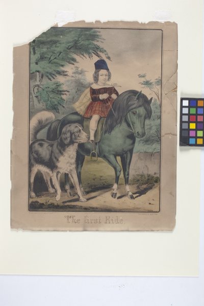 The First Ride (litografia colorida à mão) 作： N. and Ives J.M. (1824 95) Currier