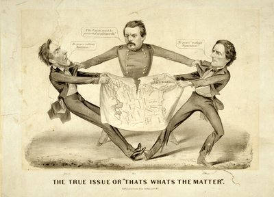 真の問題、あるいは『それが問題だ 作： N. and Ives J.M. (1824 95) Currier