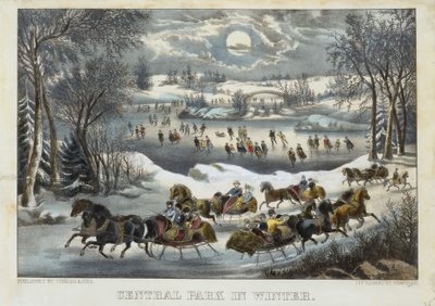 冬のセントラルパーク 作： Currier and Ives