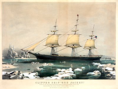 クリッパーシップ・レッドジャケット by Currier & Ives 作： Currier and Ives