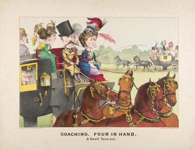 コーチング– 4人の手–うねりの結果 作： Currier and Ives