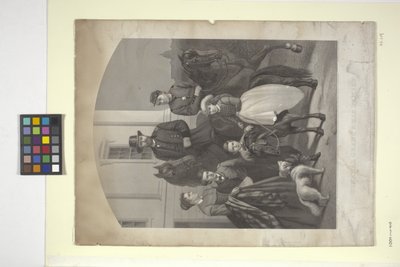 グラント将軍とその家族 (手描きのリトグラフ) 作： N. and Ives J.M. (1824 95) Currier