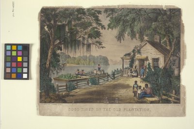 Good Times At The Old Plantation (litografia colorida à mão) 作： N. and Ives J.M. (1824 95) Currier