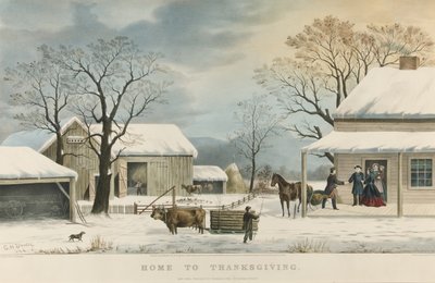 ホーム・トゥ・サンクスギビング 作： Currier and Ives