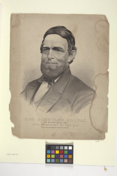 これ。 Schuyler Colfac (手描きのリトグラフ) 作： N. and Ives J.M. (1824 95) Currier