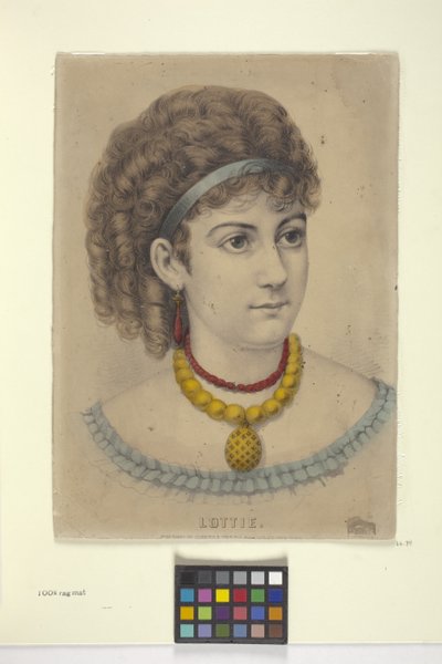 Lottie（手彩色リトグラフ） 作： N. and Ives J.M. (1824 95) Currier