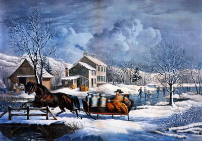 冬のニューイングランド 作： Currier and Ives