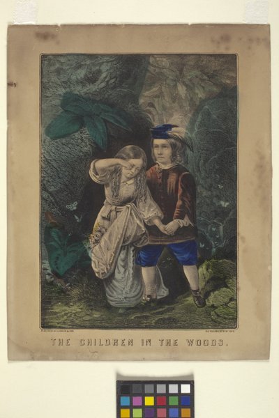 The Children In The Woods (litografia colorida à mão) 作： N. and Ives J.M. (1824 95) Currier