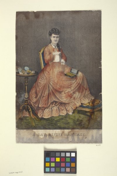 The Day Before Marriage (hand-coloured lithograph)   1451103   ja       japanese Successfully Translated  Original: Woman Dressing, with Maid Translat: Woman Dressing, with Maid 1437752 ja japanese Successfully Translated Original: Italian Landscape (Morni 作： N. and Ives J.M. (1824 95) Currier