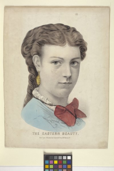 東方美人（手彩色リトグラフ） 作： N. and Ives J.M. (1824 95) Currier