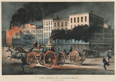 消防士の生活、首都圏のシステム 作： Currier and Ives
