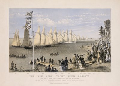 ニューヨーク・ヨット・クラブ・レガッタ 作： Currier and Ives