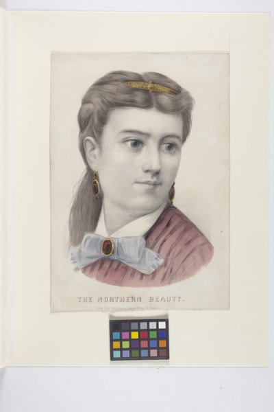 北方美人（手彩色リトグラフ） 作： N. and Ives J.M. (1824 95) Currier