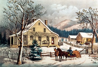 オールド ファーム ハウス、パブ。 キュリアー＆アイヴス 作： N. Currier and Ives J.M.