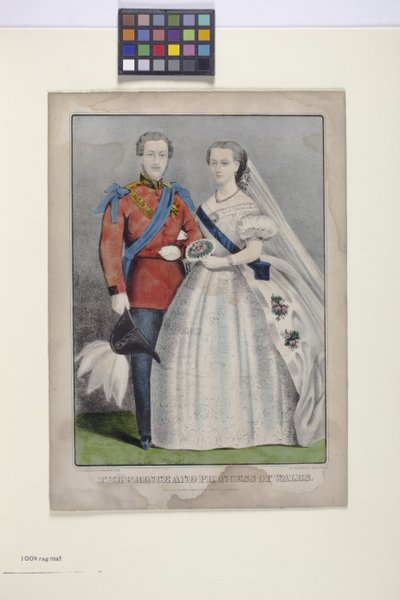 Walesin prinssi ja prinsessa (käsinvärinen litografia) 作： N. and Ives J.M. (1824 95) Currier