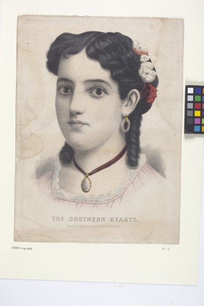 The Southern Beauty (litografia colorida à mão) 作： N. and Ives J.M. (1824 95) Currier