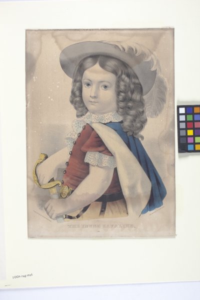 若い騎士（手彩色のリトグラフ） 作： N. and Ives J.M. (1824 95) Currier