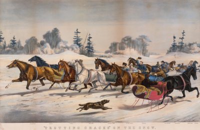 雪の上の "トロッティング・クラック" 作： Currier and Ives
