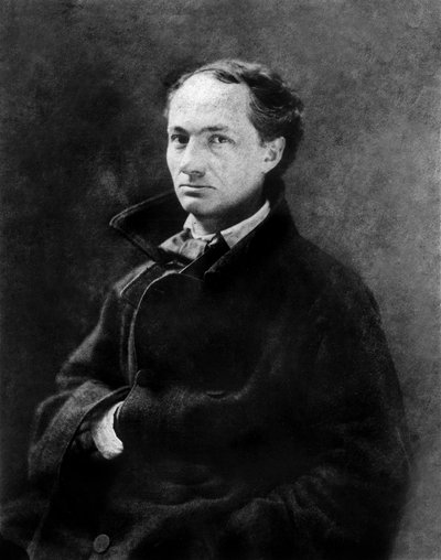 Charles Baudelaire (1821 - 1867) jeune , vers 1850 , photo par Gaspard Felix Tournachon dit Felix Nadar (1820 - 1910) collection BNF - フランスの詩人Charles Baudelaire (1821 - 1867)の若い頃、1850年頃、Nadarによる写真。 作： Nadar