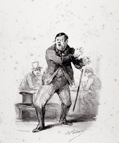 舞台上のコメディアンたち。アルバム「Les Ficelles Dramatiques deroulees by Berthelier de l