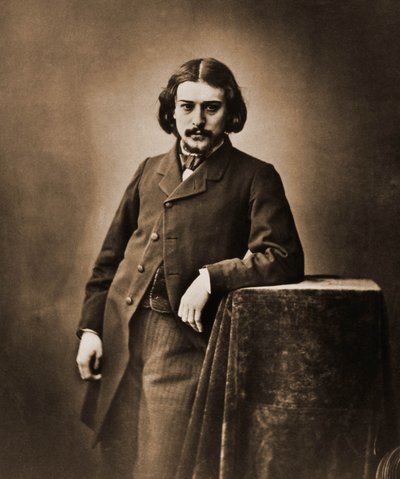 アルフォンス・ドーデ（詩人、小説家、1840-1897）の肖像（写真 作： Nadar
