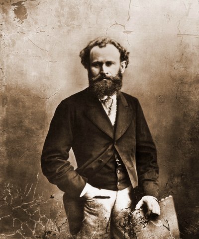 画家エドゥアール・マネ（1832-1883）の肖像（写真 作： Nadar