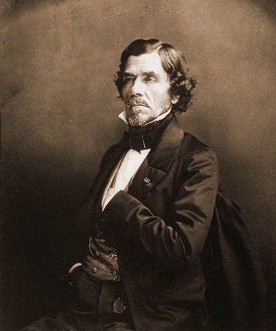 画家ウジェーヌ・ドラクロワ（1798-1863）の肖像（写真 作： Nadar