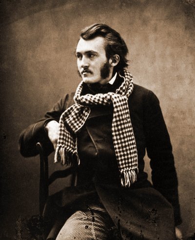 漫画家・彫刻家のギュスターヴ・ドーア（1832-1883）の肖像。写真：Nadar（Felix Tournachon）。 作： Nadar